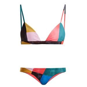 Mara Hoffman Astrid Triangle Bikini - Blue Multi Size S & M